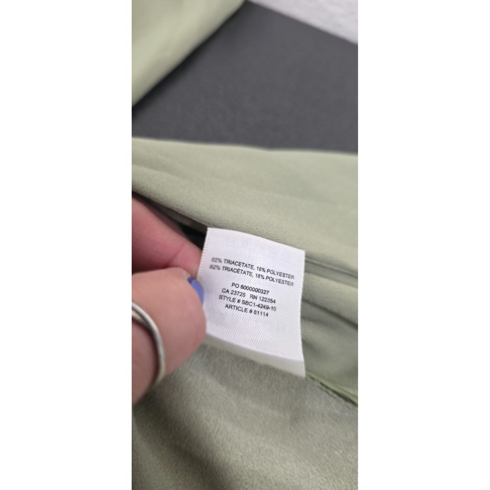 New Babaton Aritzia Power Hip Blazer Green Open Front Women 0 Career Business - Picture 9 of 9